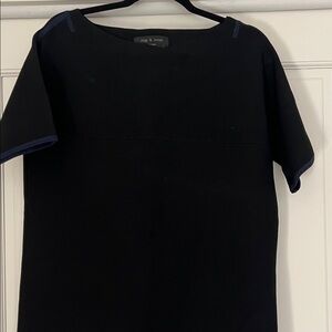 rag & bone Black Top with Blue Accents